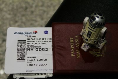 Close-up of information sign