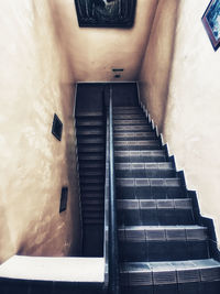 Low angle view of staircase in building