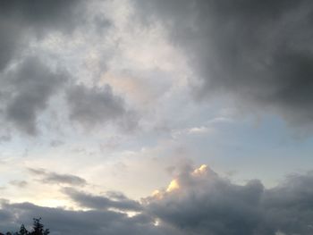 Low angle view of clouds in sky