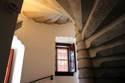 Open door of historic building