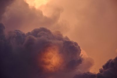 Low angle view of sky during sunset