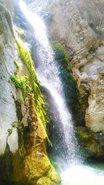 Scenic view of waterfall