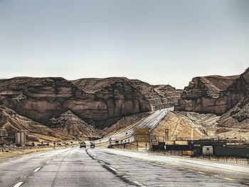 Road leading towards mountain