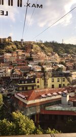 View of town against sky