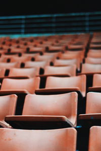Full frame shot of empty chairs