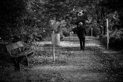 Full length of man walking in park