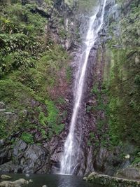 Scenic view of waterfall