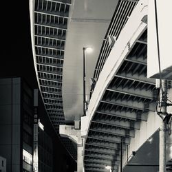 Low angle view of modern buildings against sky