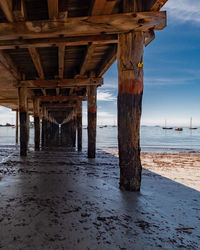 Pier over sea against sky