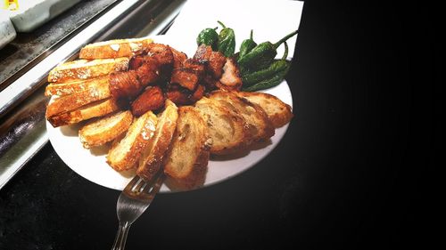 Close-up of food in plate