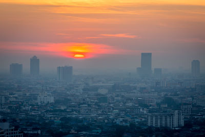 Cityscape at sunset