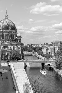 Berliner dom , spree river and ship 