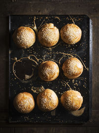 Directly above shot of candies in store