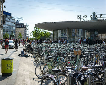 People on street in city