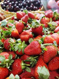 Full frame shot of strawberries