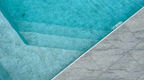 High angle view of swimming pool