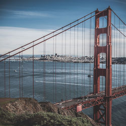 View of suspension bridge