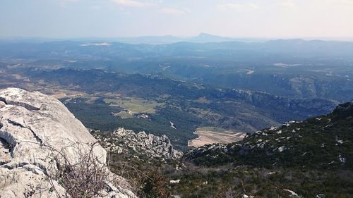 Aerial view of landscape against sky