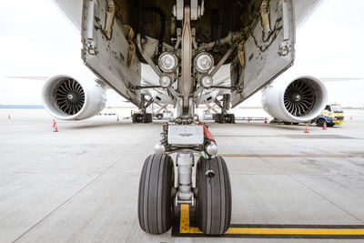 Airplane on airport runway