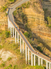 View of bridge over mountain