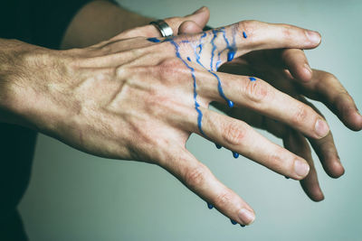 Close-up of human hand