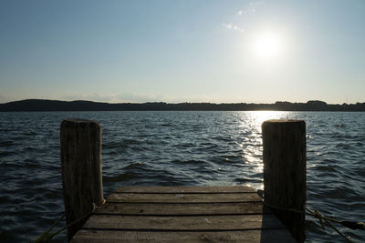 Pier on lake