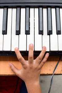 Close-up of piano keys. piano black and white keys and piano keyboard musical instrument