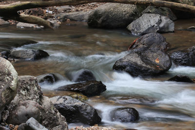 Scenic view of waterfall