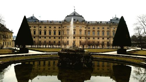 Reflection of buildings in water