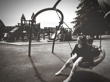 People sitting in playground