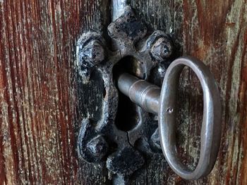 Close-up of old door knocker