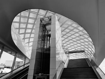 Low angle view of modern building against sky