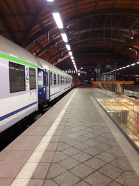 Train at railroad station platform