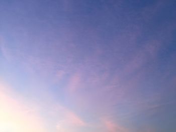 Low angle view of sky during sunset