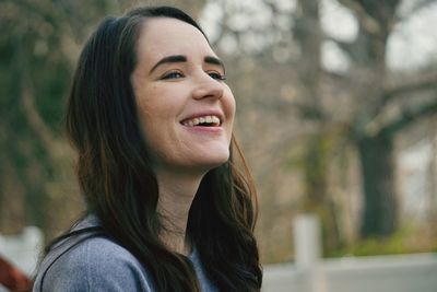 Portrait of smiling young woman