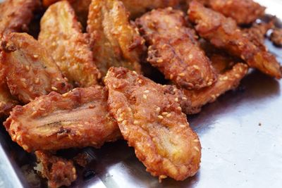 Close-up of meat in plate