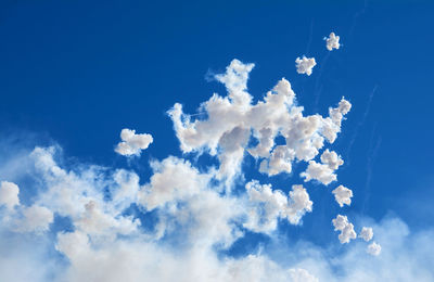 Low angle view of blue sky