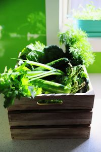 Close-up of food on table