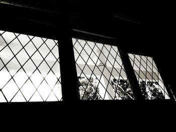 Low angle view of window in building