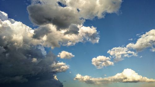 Low angle view of clouds in sky