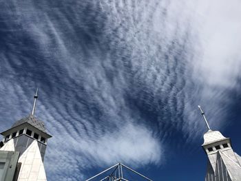 Low angle view of buildings against sky