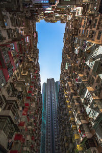 Low angle view of buildings in city