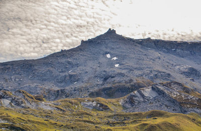 Scenic view of dramatic landscape against sky