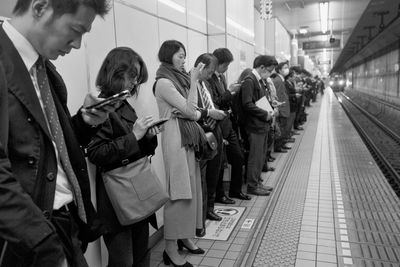 People at subway station