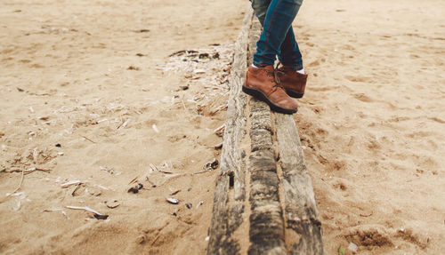 Low section of man at beach