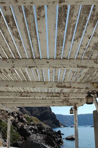 Bridge over river against sky