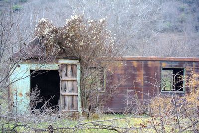 Abandoned building against sky