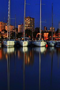 Boats in harbor