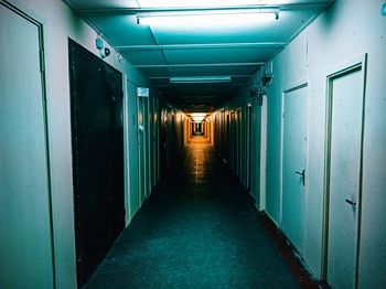 Empty corridor of building