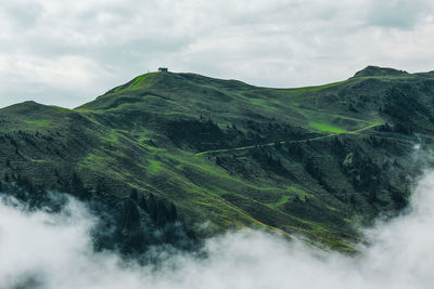 Scenic view of land against sky